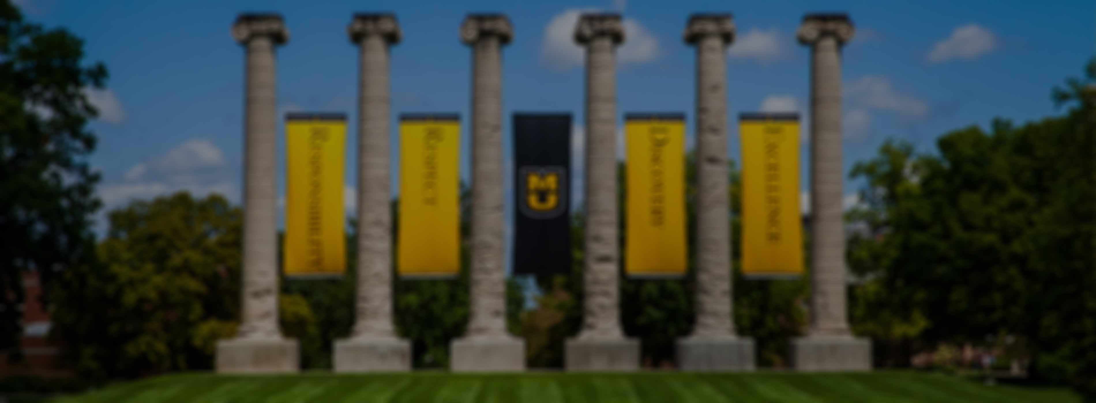Jesse columns with banners